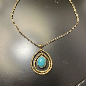 Turquoise and gold necklace